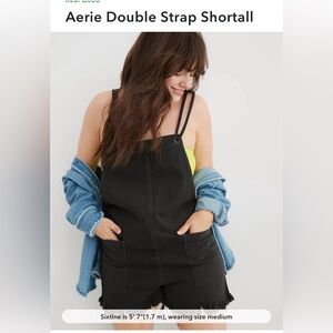 Aerie double strap shortalls.
Size medium.
Color: faded black
NWT